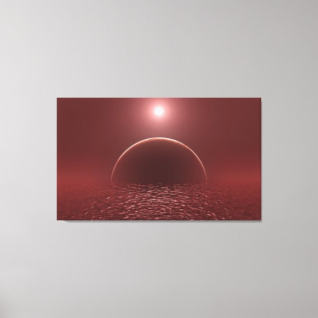 Impressão Em Tela Lua do Oceano Escarlate (Frente)