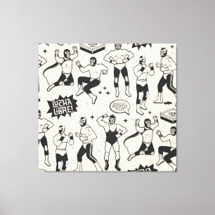 Impressão Em Tela Lucha Libre: Padrão mexicano de lutador