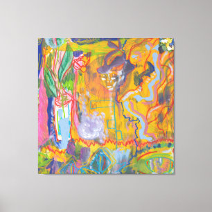 Impressão Em Tela Lúcia Dreamer Rosa Arco-Íris Esticado Tela Impress