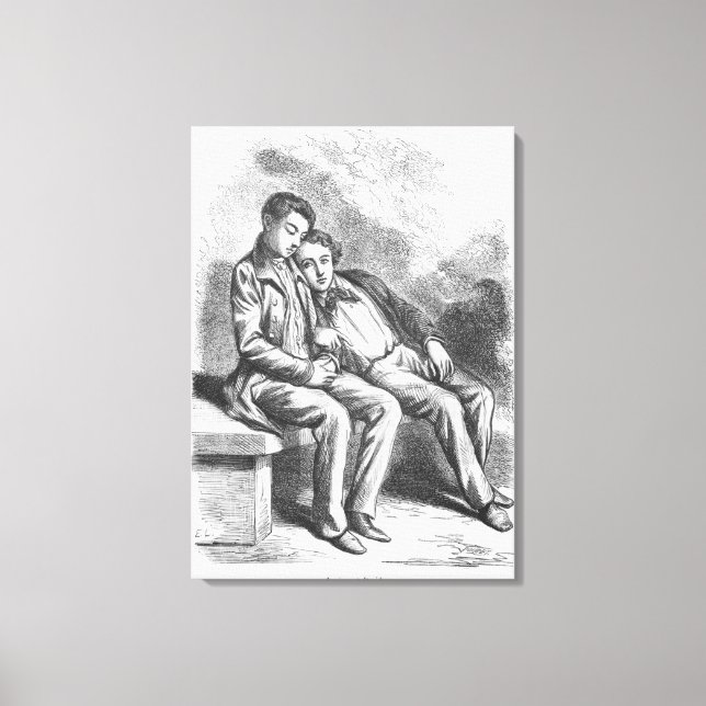 Impressão Em Tela Lucien de Rubempre e David Sechard (Frente)