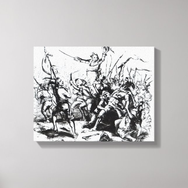 Impressão Em Tela Luddite Rioters, 1811-12 (Frente)