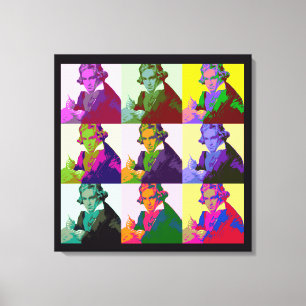 Impressão Em Tela Ludwig Van Beethoven Pop Art