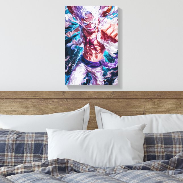 Impressão Em Tela Luffy Gear 5 Libertação (Insitu(Quarto))