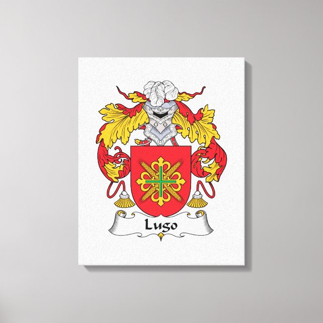 Impressão Em Tela Lugo Family Crest (Frente)