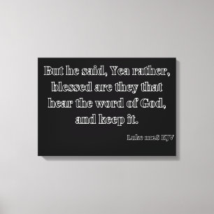 Impressão Em Tela Luke 11:28 Bíblia Verse KJV Wall Art