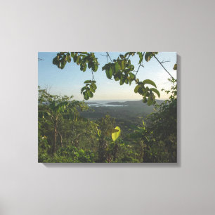 Impressão Em Tela Lush Tropical Forest Canopy Overlooking a Distant
