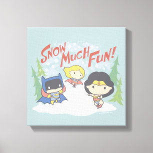 Impressão Em Tela Luta da Liga da Justiça Chibi Snowball