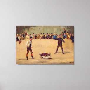 Impressão Em Tela Luta do cão (óleo no papel)