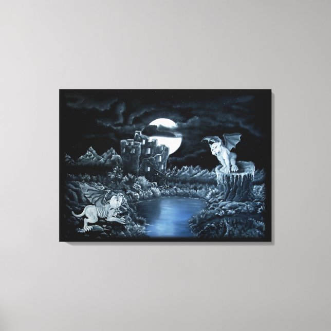 Impressão Em Tela Luta entre Golem e Dolem (Frente)