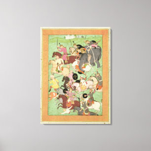 Impressão Em Tela Lute entre as forças de Irã e Turan, illus