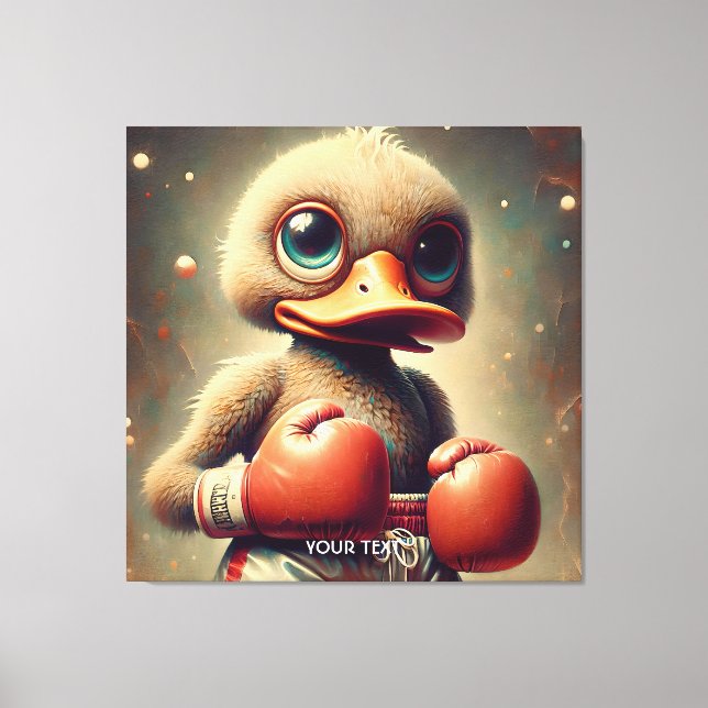 Impressão Em Tela Luvas de Boxing de Pato Bonito Fantasy (Frente)