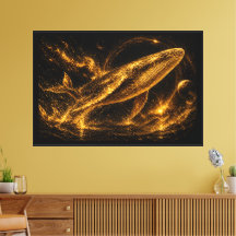 Luxo Gold Baleia Cósmica Nebulosa Céu Estrelado