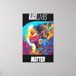 Impressão Em Tela Luxurious Empowered Colors Black Lives Matter