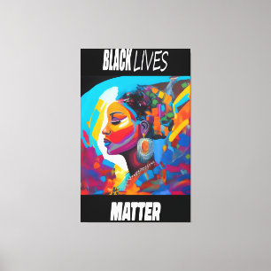 Impressão Em Tela Luxurious Empowered Colors Black Lives Matter