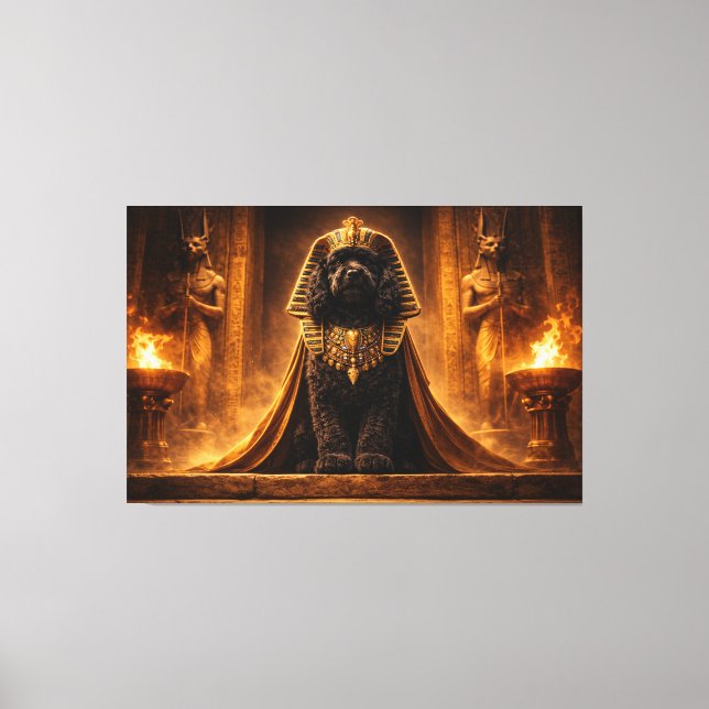 Impressão Em Tela Luxury Cockapoo Wall Art – Egyptian Pharaoh Bold (Frente)