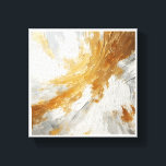 Impressão Em Tela Luxury Gold and White Textured Art - Modern Palett<br><div class="desc">A stunning abstract piece featuring heavy,  energetic brushstrokes and palette knife textures in radiant gold,  bright white,  and subtle grey. This impasto-style design creates a sense of dynamic movement and three-dimensional depth,  making it a perfect focal point for minimalist living rooms,  luxury offices,  or contemporary hallways.</div>