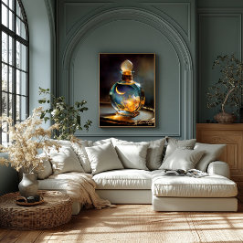 Impressão Em Tela Luz de uma garrafa - Sonho Perfume Nocturno