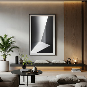 Impressão Em Tela Luz e Sombra Arquitetônica Minimalista