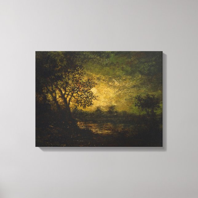 Impressão Em Tela Luz-lua (por Ralph Albert Blakelock) (Frente)