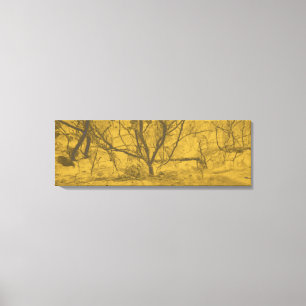 Impressão Em Tela "Luz no escuro" "abstrato preto e ouro"