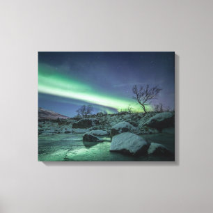 Impressão Em Tela Luzes do norte ao norte da Noruega