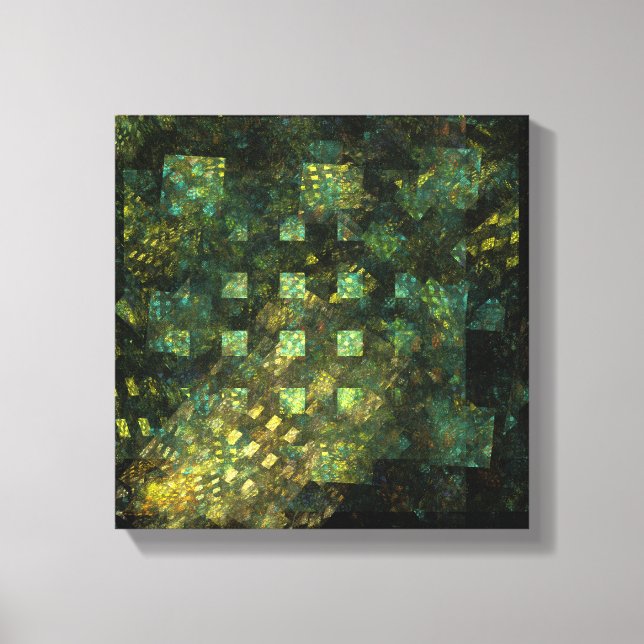 Impressão Em Tela Luzes em Preto-Abstrato da-cidade e Branco (Frente)