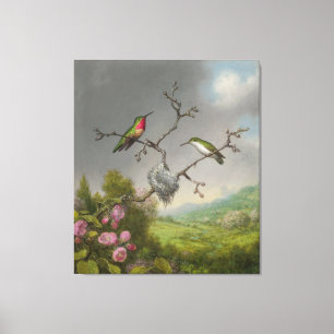 Impressão Em Tela M. HEADE - Blossomas de aves e maçãs (1865)