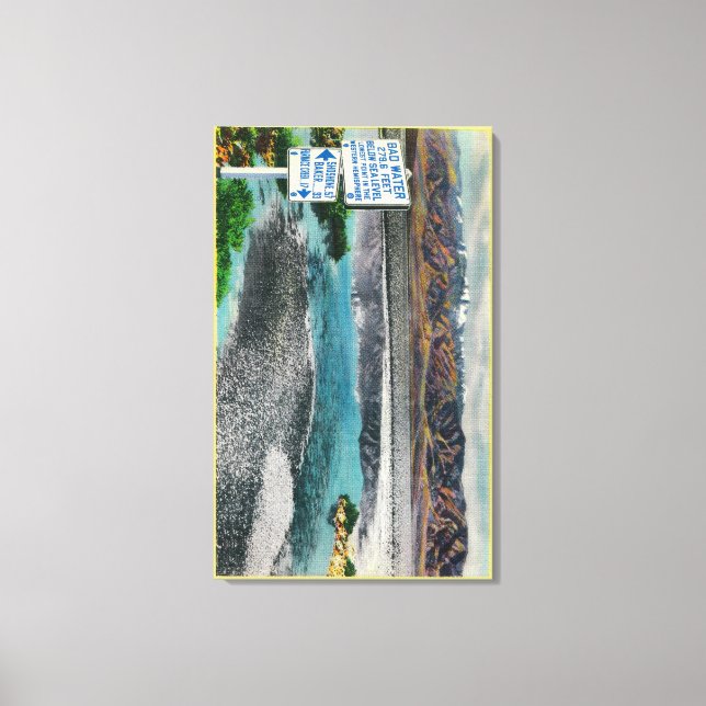 Impressão Em Tela Má Água no Monumento Nacional do Vale da Morte (Frente)