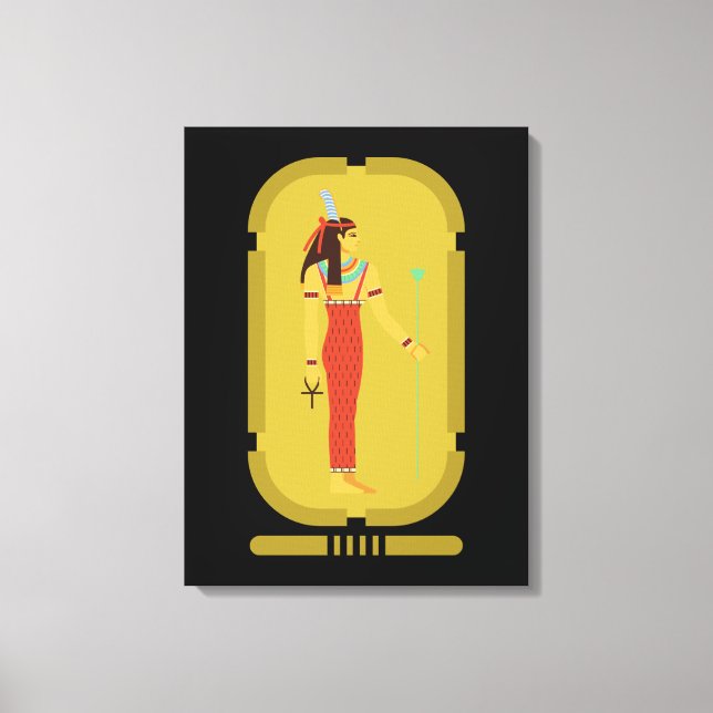 Impressão Em Tela Maat On Dourada Cartouche (Frente)