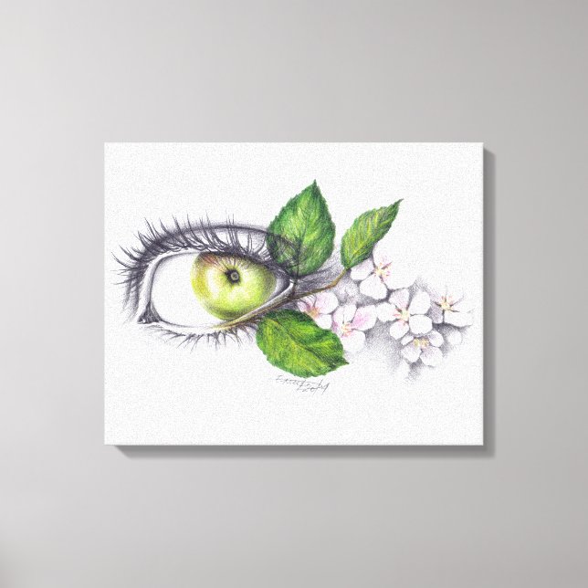 Impressão Em Tela Maçã do meu olho Arte surreal (Frente)