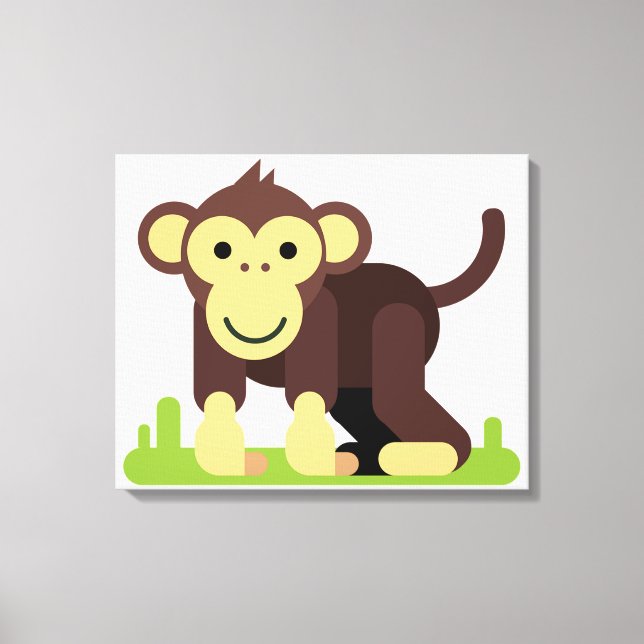 Impressão Em Tela Macaco (Frente)