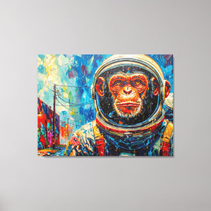 IMPRESSÃO EM TELA MACACO ASTRONAUTA VOLTANDO PARA CASA-6