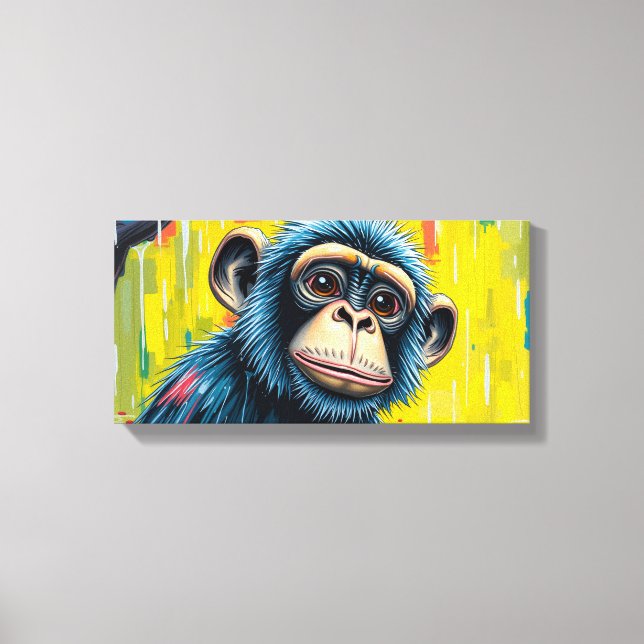 Impressão Em Tela Macaco Divertido (Frente)