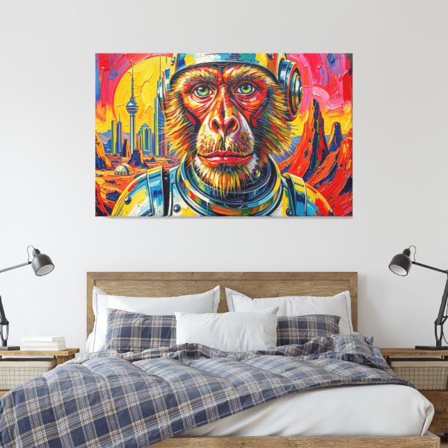IMPRESSÃO EM TELA MACACO ESPACIAL (Insitu(Quarto))