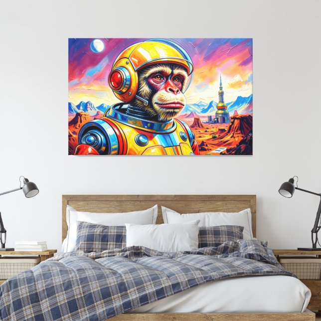 IMPRESSÃO EM TELA MACACO ESPACIAL-10 (Insitu(Quarto))