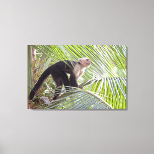 Impressão Em Tela Macaco na foto de bambu da selva