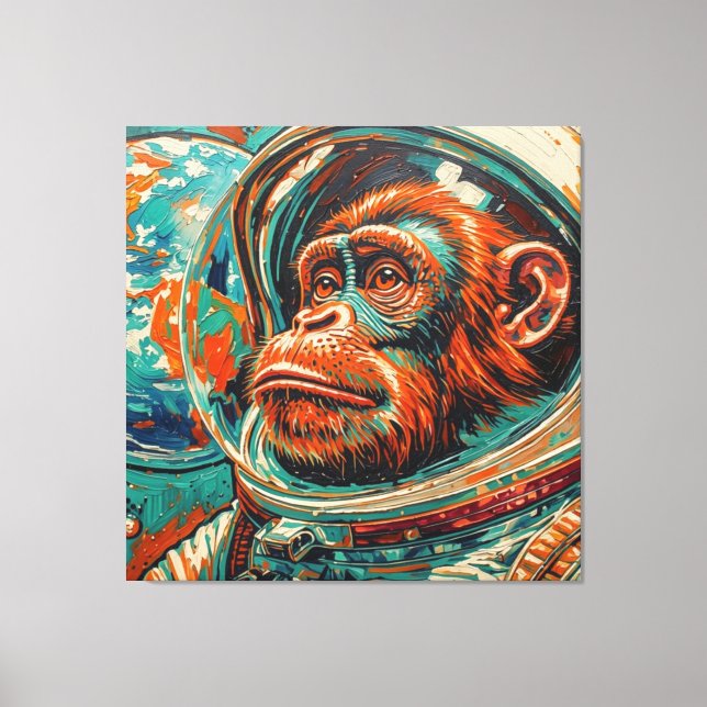 IMPRESSÃO EM TELA MACACOS NO ESPAÇO (Frente)