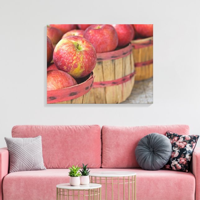 Impressão Em Tela maçãs em cestas de alqueire (Insitu(Sala de estar))