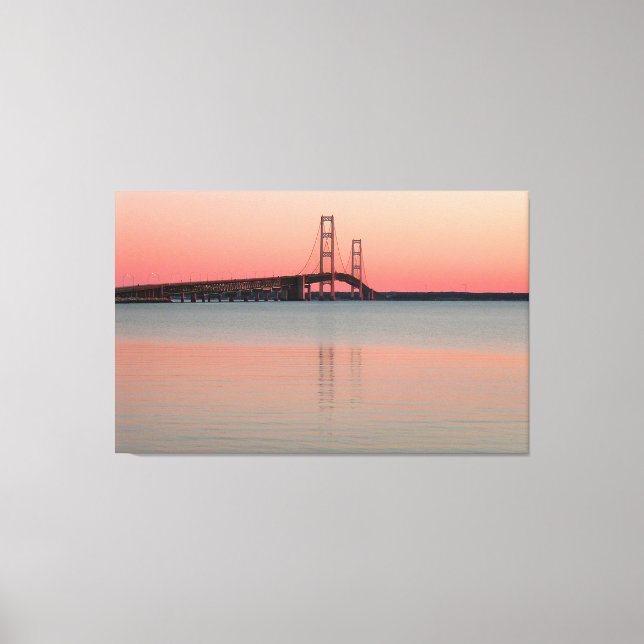 Impressão Em Tela Mackinac Bridge, Michigan (Frente)