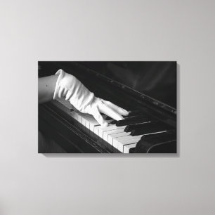 Impressão Em Tela Macro-escudo Piano, Tocando luvas