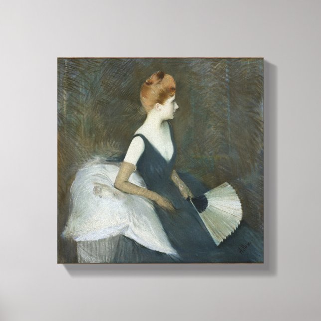 Impressão Em Tela Madame Marthe Letellier Sentada num Sofá (Frente)