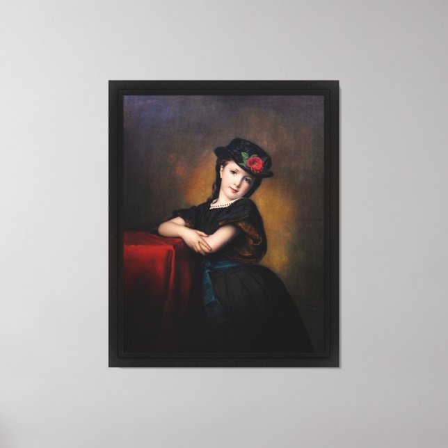 Impressão Em Tela Mädchenporträt por Samuel Baruch Ludwig Halle (Frente)