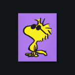 Impressão Em Tela Madeira Em Óculos De Sol<br><div class="desc">Dê uma olhada neste design super fofo com Woodstock esportivo de óculos legal de sol.</div>