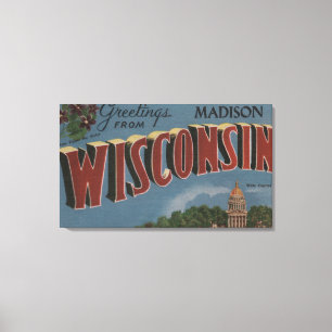 Impressão Em Tela Madison, Wisconsin (capital de estado/flor)
