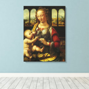 Impressão Em Tela Madona do Cravo de Leonardo da Vinci