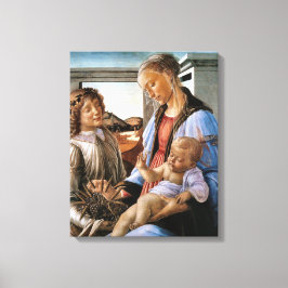Impressão Em Tela Madona e Menino Com Anjo - Botticelli - c1470
