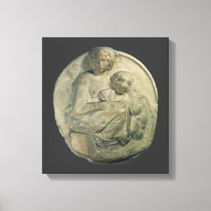 Impressão Em Tela Madona e Menino, Tondo Pitti por Michelangelo