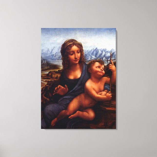 Impressão Em Tela madonna do enrolador, Leonardo Da Vinci (Frente)