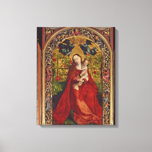 Impressão Em Tela Madonna do Rosa Bower, 1473 (Frente)