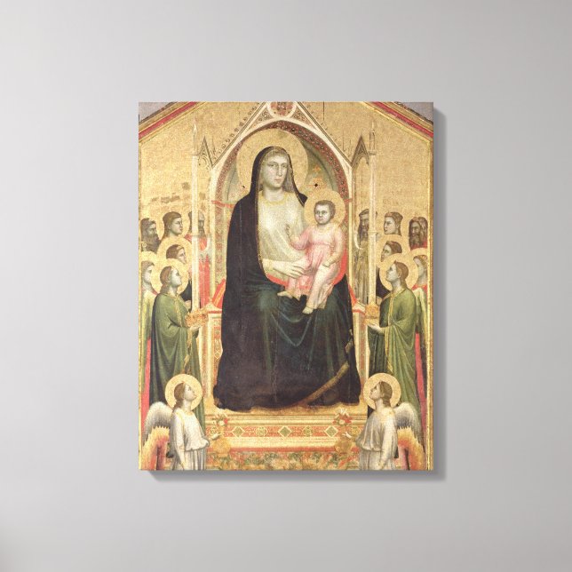 Impressão Em Tela Madonna e Child Enthroned, c.1300-03 (PRE-restor) (Frente)